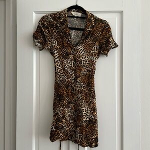 Urban Outfitters Retro Leopard Print Dress
